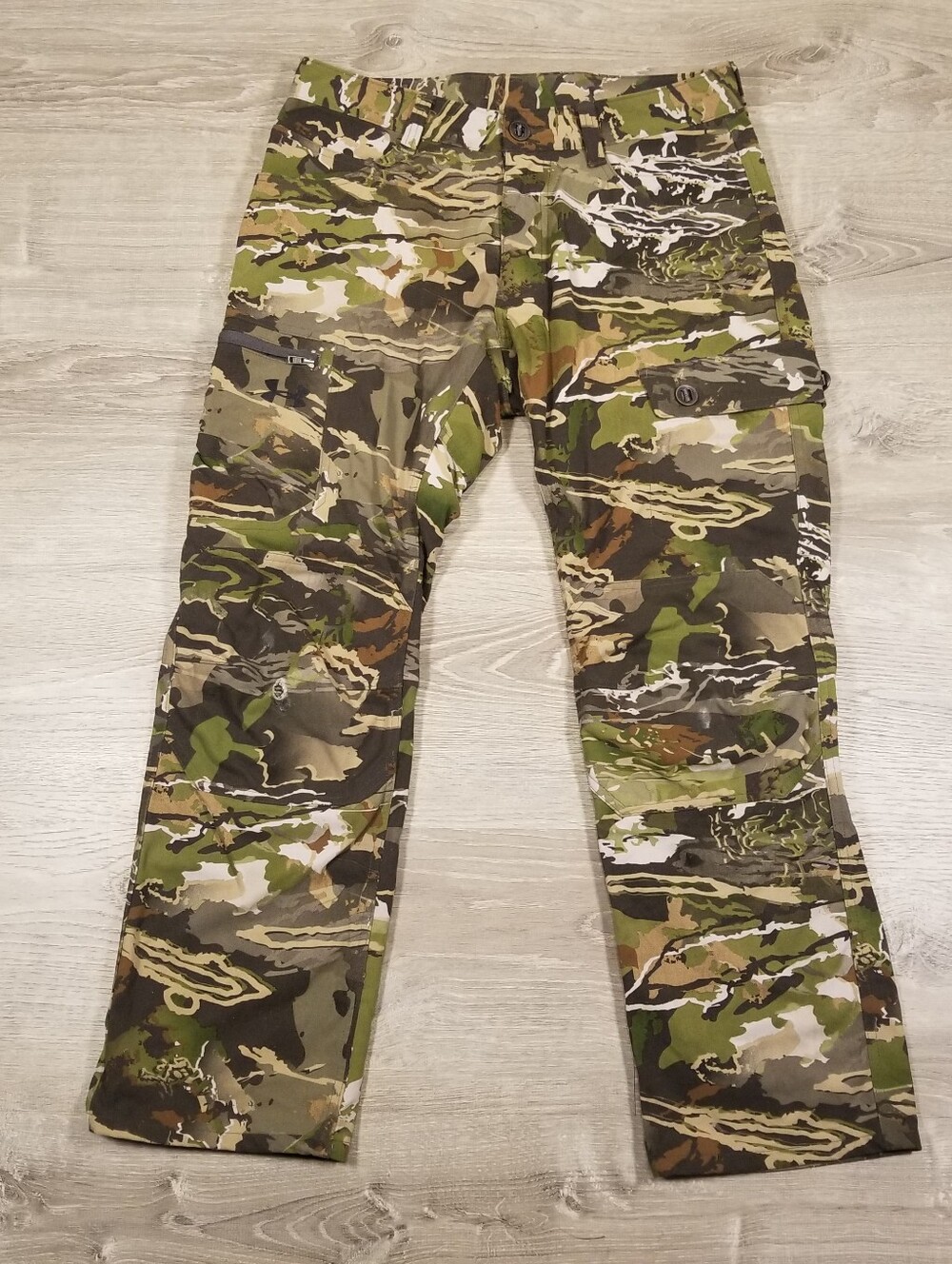 Under Armour Field Ops Real Tree Camo Cargo Hunting Pants Mens Size 32x30